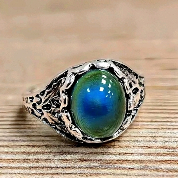 Mood Ring Silvery Size 7 8 9 Color Changing 70s Silver Mood Rings Men Women - Picture 15 of 15